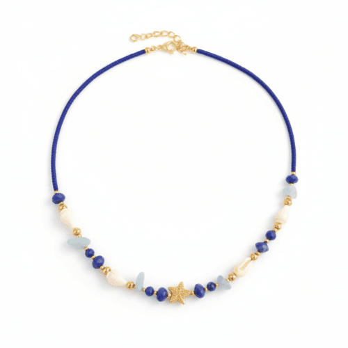 damsko kolie blue light