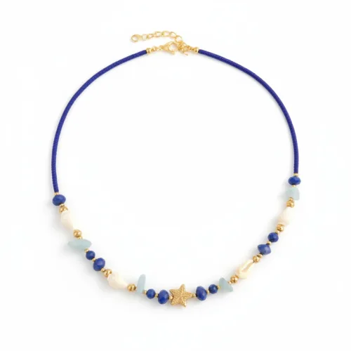 damsko kolie blue light