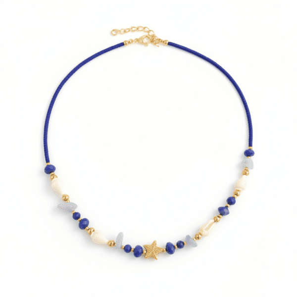 damsko kolie blue light